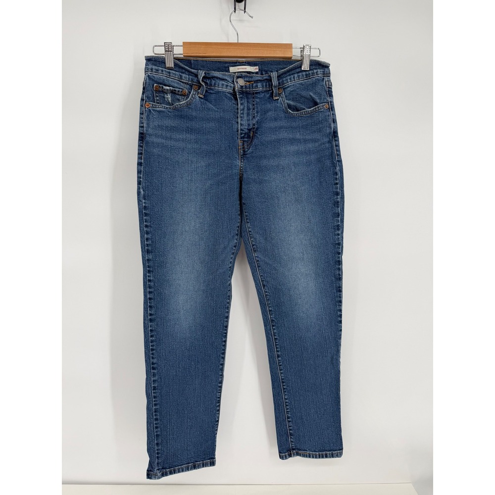 Levis Boyfriend Jeans Womens Sz 29 Medium Wash Relaxed Fit Denim Pants Mid Rise